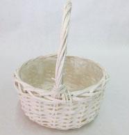 CESTO VIMINI OVALE C/M.H12 22X16CM.WH