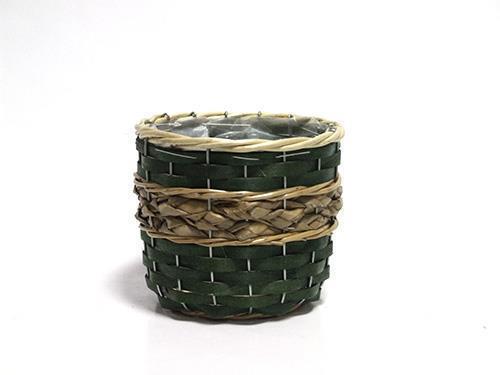 CESTO TONDO H15 D17CM. VERDE