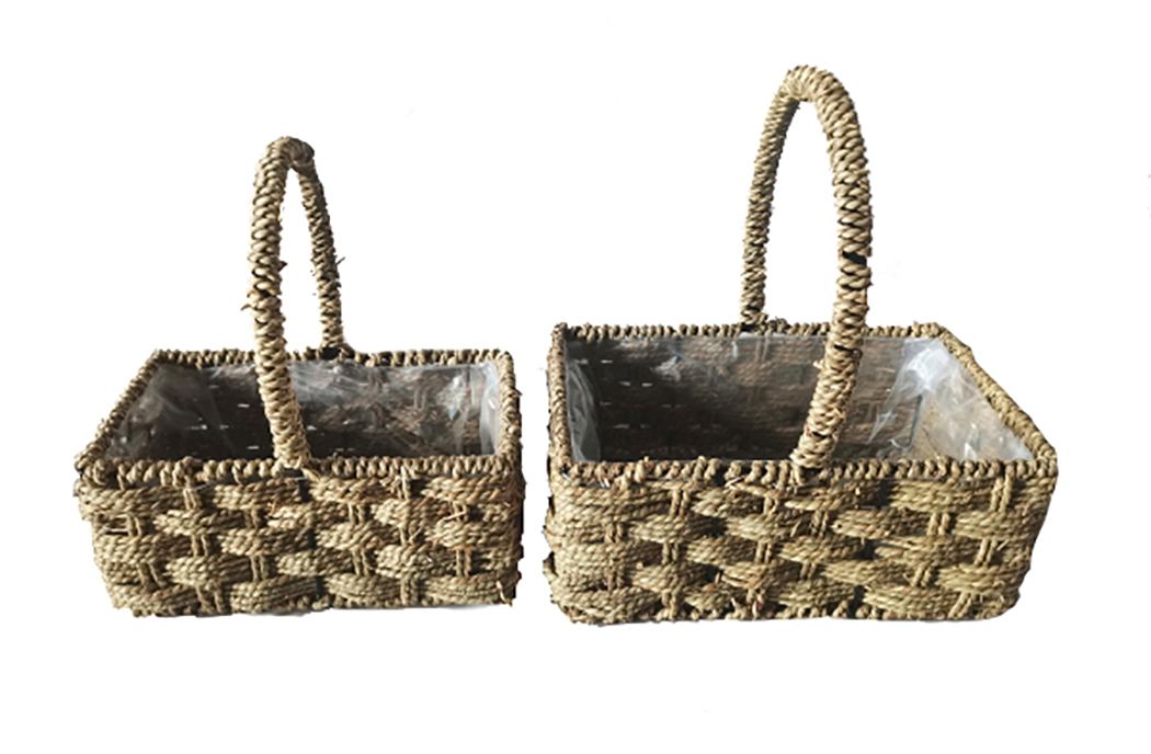 CESTO RETT.CORDA S/2PZ. H10-11 24X14 28X18CM.