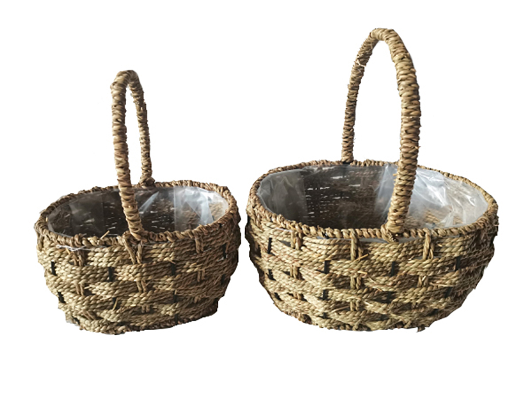 CESTO OVALE CORDA S/2PZ. H12-135 22X15 28X21CM.