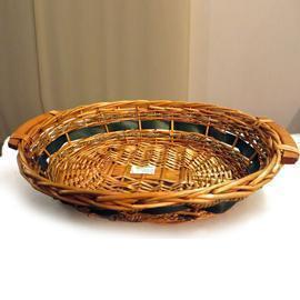 CESTO OVALE NAT/FASCIA VERDONE 46X38 H.10