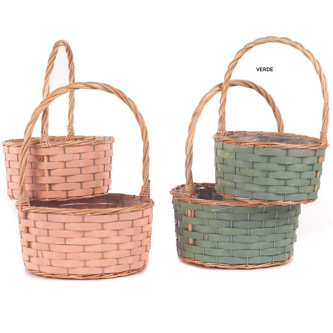 CESTO TONDO S/2PZ. P.D24 H12/32 GR.D28 H14/37CM.