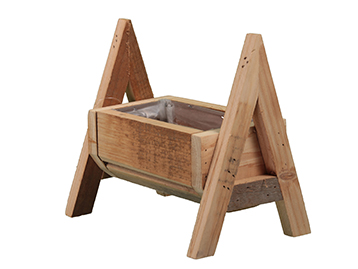 CASSETTA LEGNO C/PIEDI H15 20X12CM. NAT