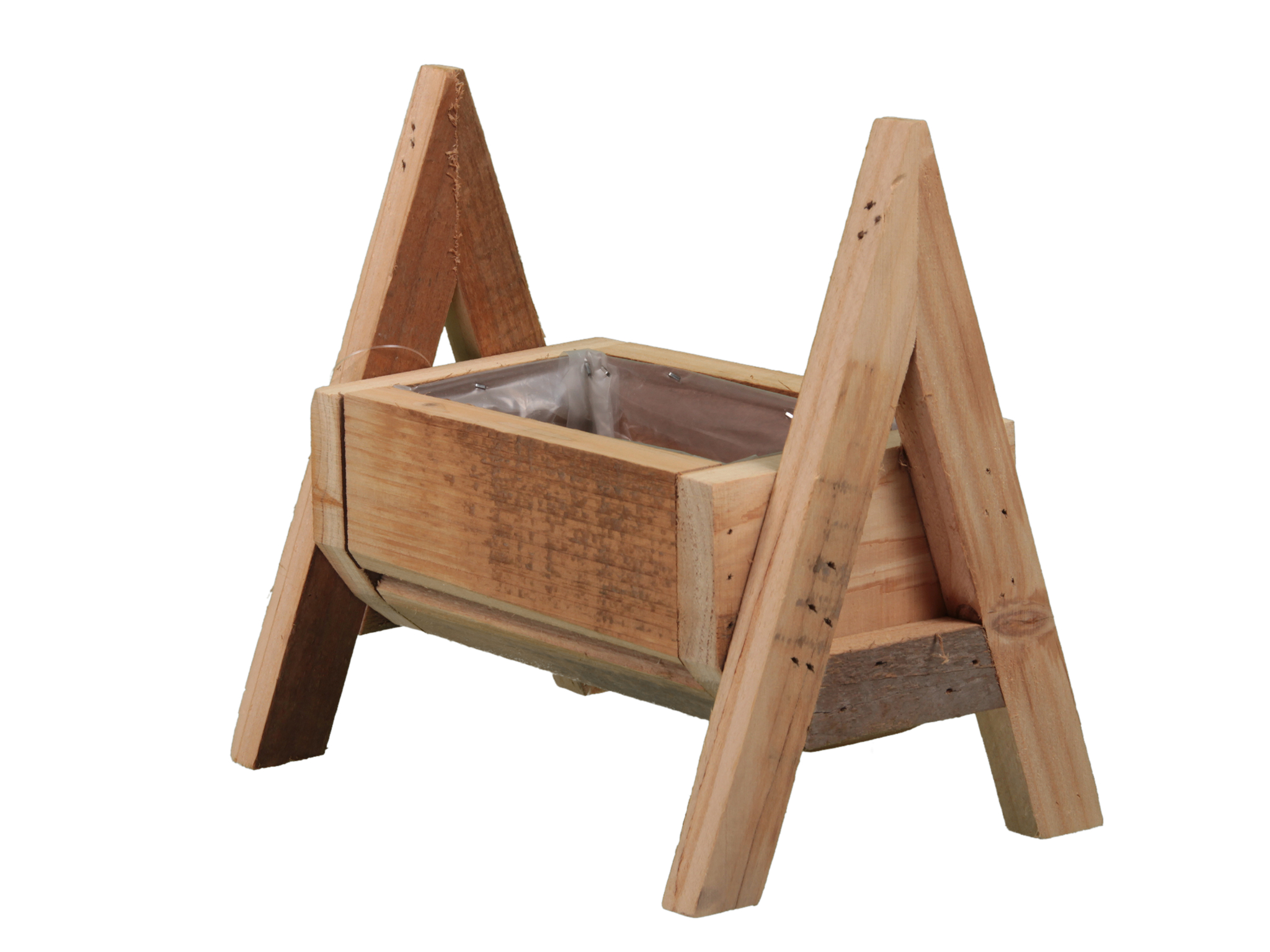 CASSETTA LEGNO C/PIEDI H18 24X15CM. NAT