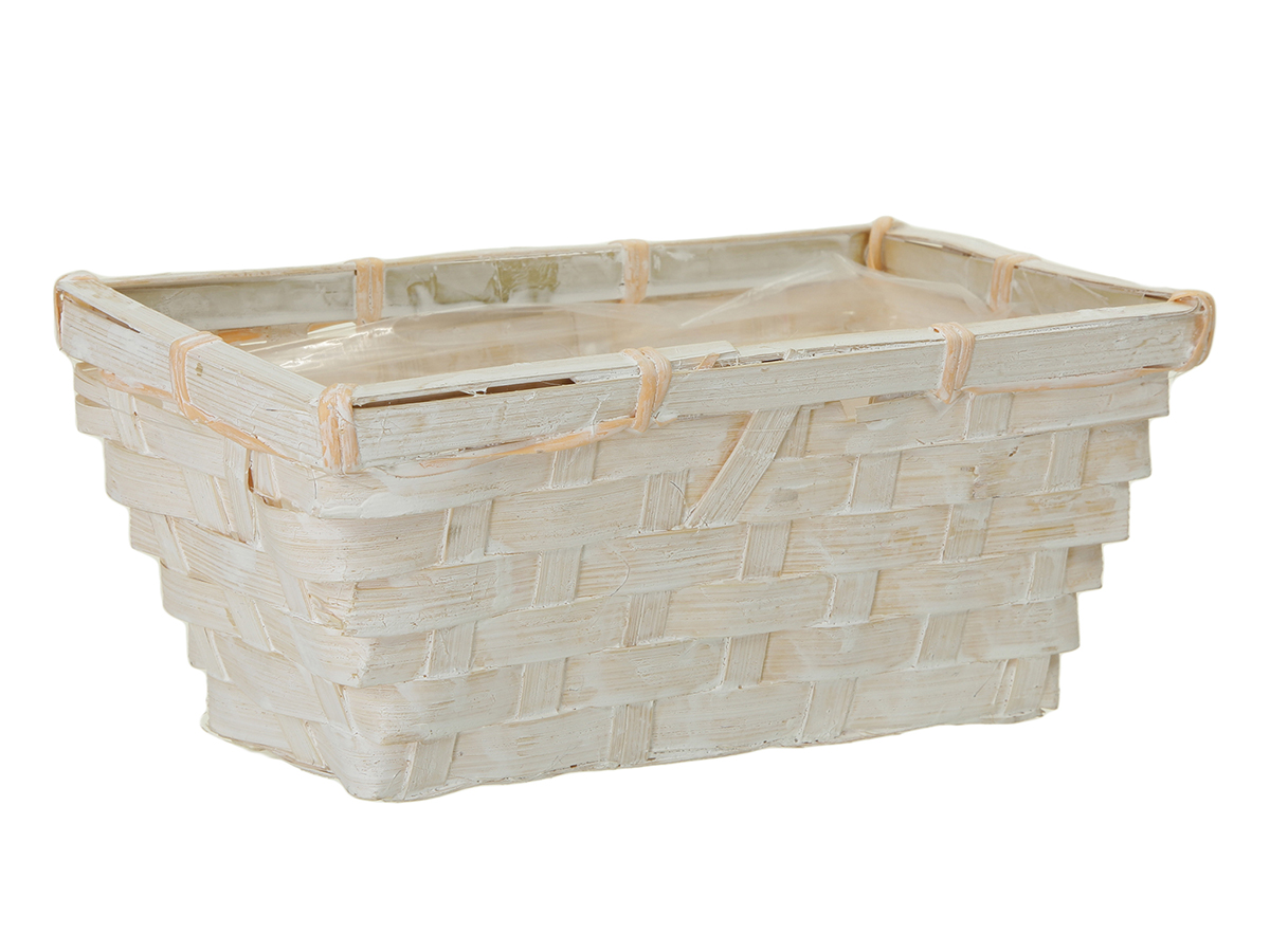 CESTO RETT.BAMBOO 20X12 H9CM. 3PZ.BEIGE