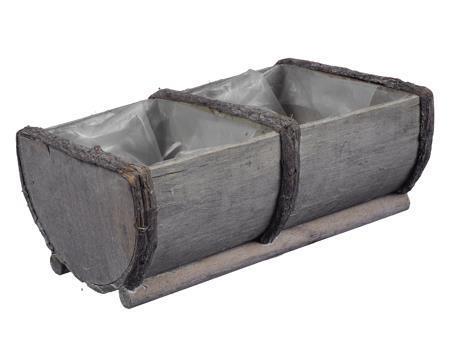CASSETTA LEGNO H85 21X13CM. GRIGIO