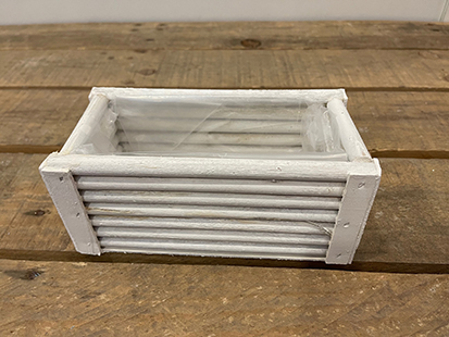 CASSETTA RETT.MINI TONDINI H9 20X10CM. BIANCO