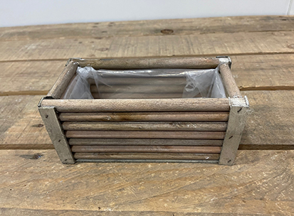 CASSETTA RETT.MINI TONDINI H9 20X10CM. NAT