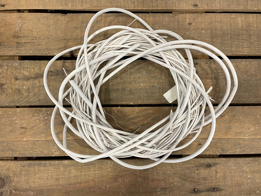 CORONA RATTAN D42CM. BIANCO