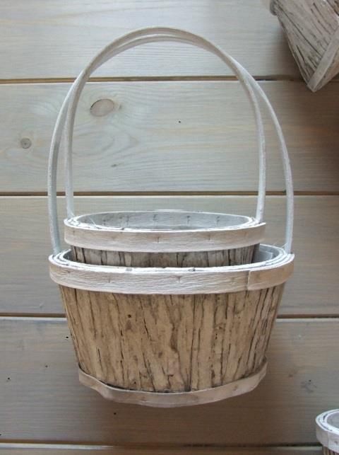 CESTO C/MAN.BET.S/2PZ. H11-11 D17-20CM. SBIANC