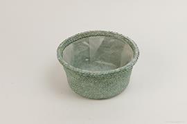 CESTO SEAGRASS H10 D23CM. GREEN/WASH