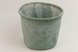CESTO SEAGRASS H24 D31CM. GREEN/WASH