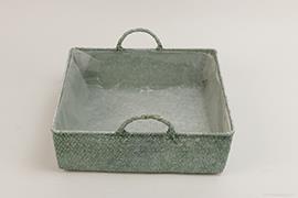 VASSOIO SEAGRASS H10 X34CM. GREEN/WASH