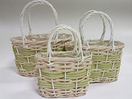 BORSE OVALI S/3PZ. H16-15-13 L26-22-18CM. VRD