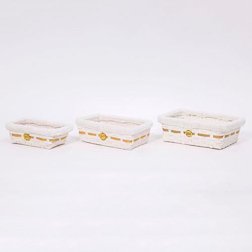 CESTO RETT.BAMBOO S/3PZ. G.31X23X10 P.25X15X8CM.