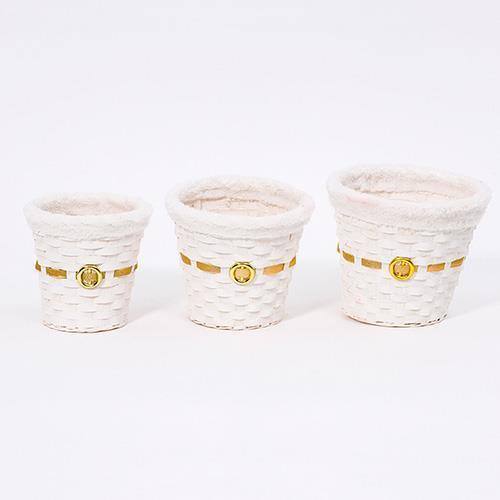 CESTO TONDO BAMBOO S/2PZ. H.16-15 D.18-15CM.
