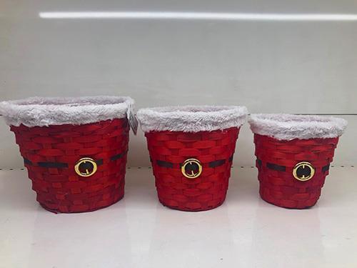 CESTO TONDO BAMBOO S/3PZ. H17-16-15 D20-18-15CM.