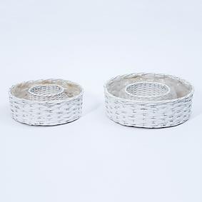 CESTO TONDO C/FORO H12 D40CM. BIANCO