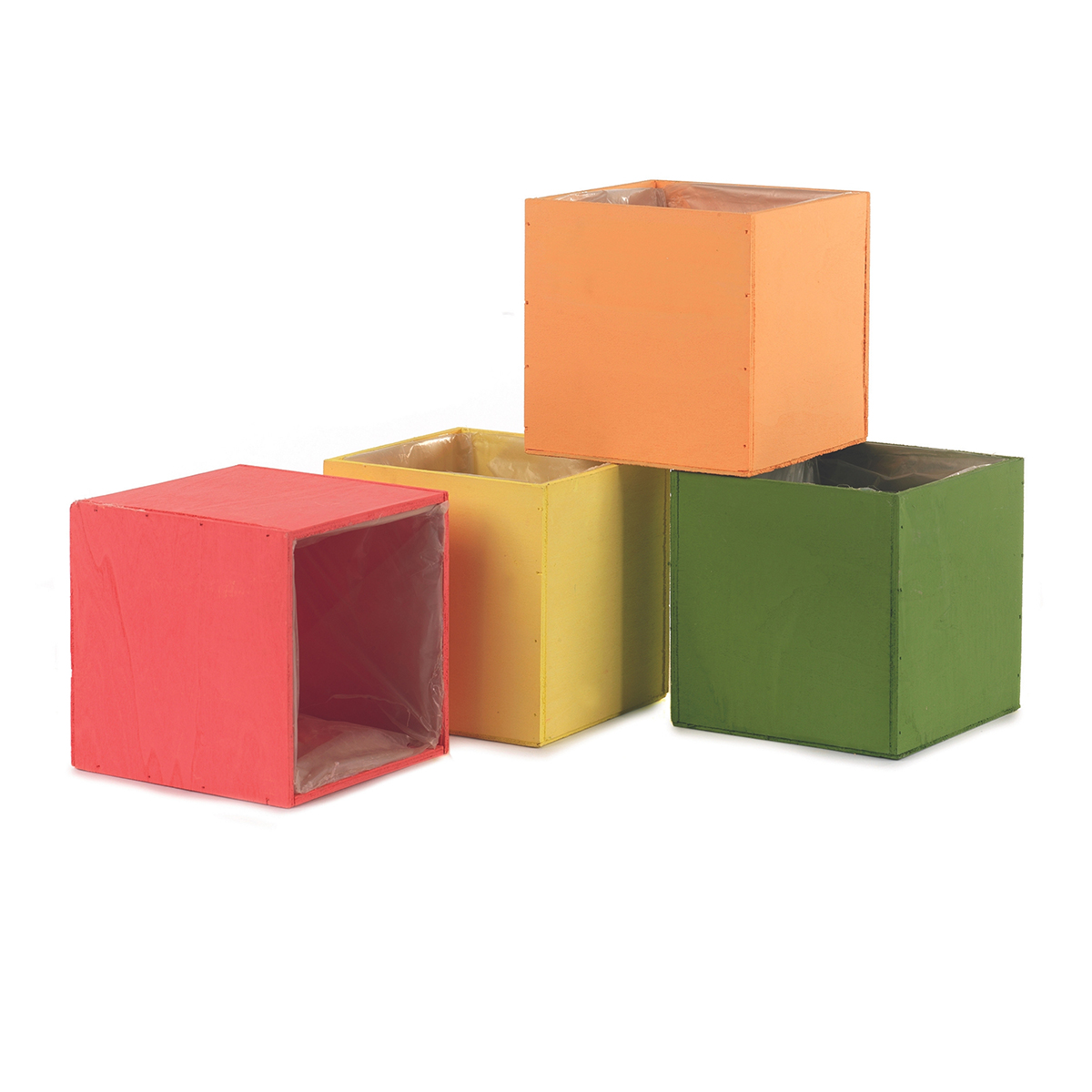 CASSETTINA QUADRA 10X10 H10CM. 4PZ.COL. ASS.