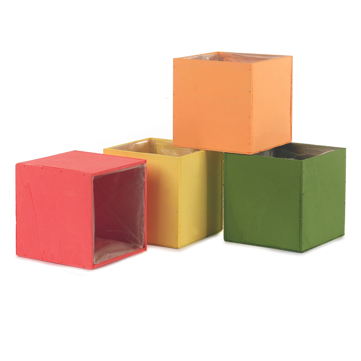 CASSETTINA QUADRA 125X125 H11CM. 4PZ. COL.ASS.