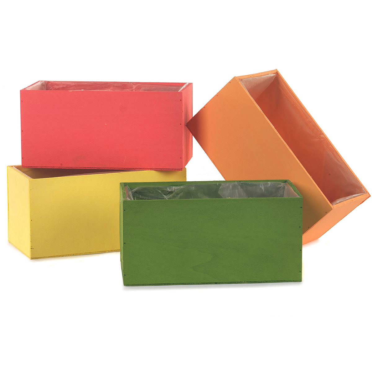 CASSETTINA RETT. 25X13 H12CM. 4PZ. COL.ASS.