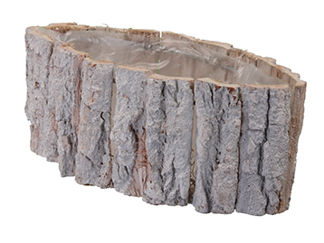 BARCHETTA CORTECCIA SBIANC. H10 26X12CM.