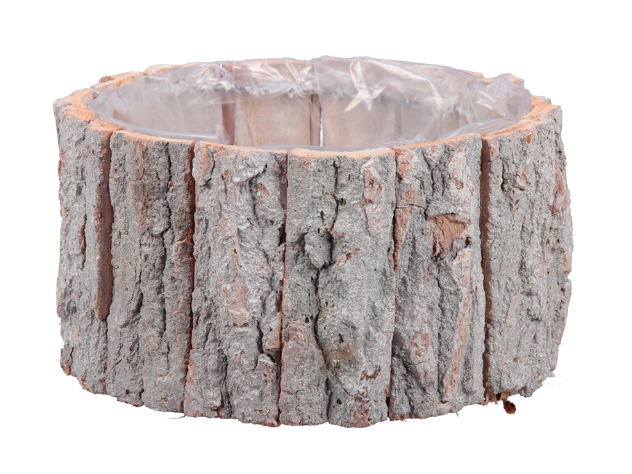 CESTO CORTECCIA SBIANC. D20 H10CM.