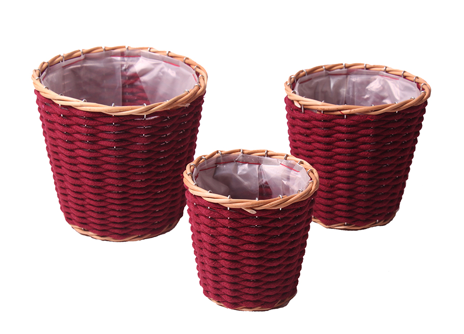 CESTO LANA S/3PZ. H95-13-18 D13-16-20CM. BRD