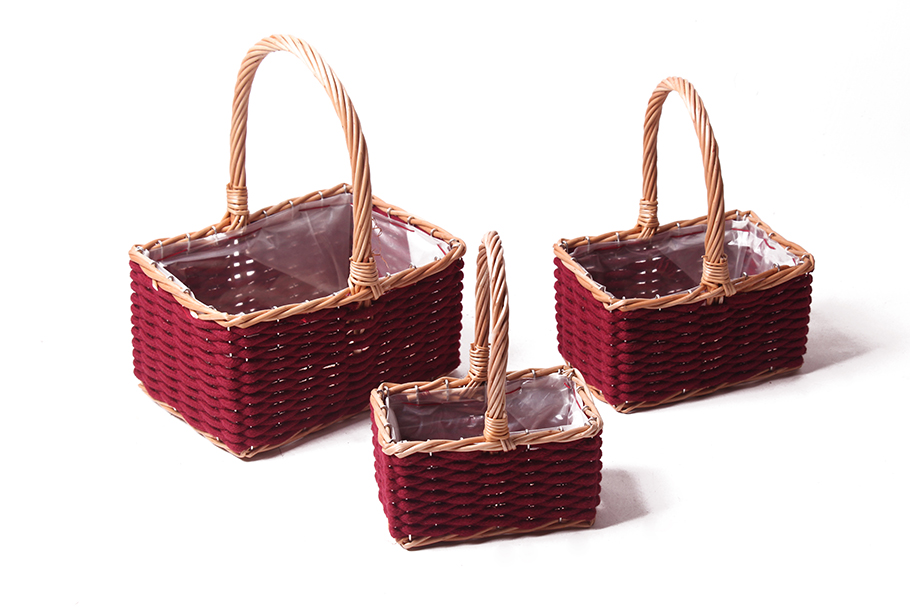 CESTO RETT.LANA S/3PZ. H11-9-8 15X9 18X12 23X 17CM.