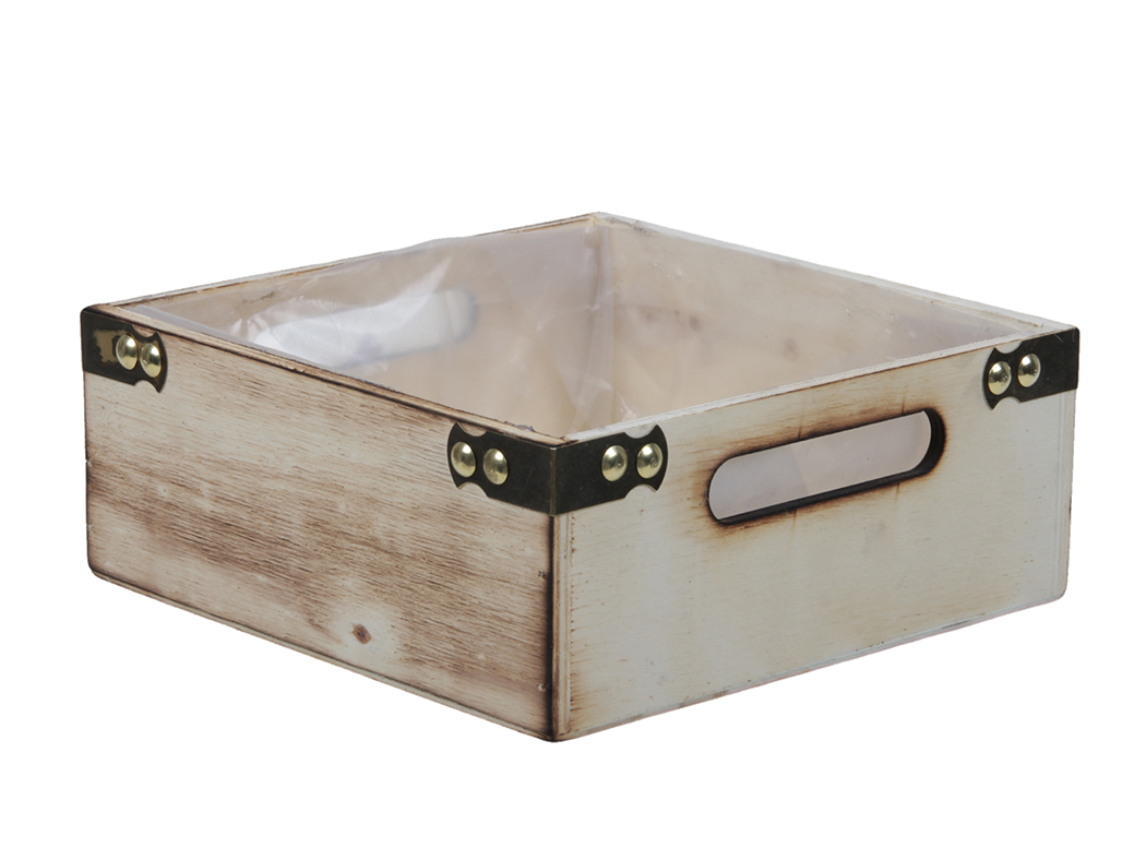 CASS.LEGNO C/CERNIERE H8 20X20CM. NAT