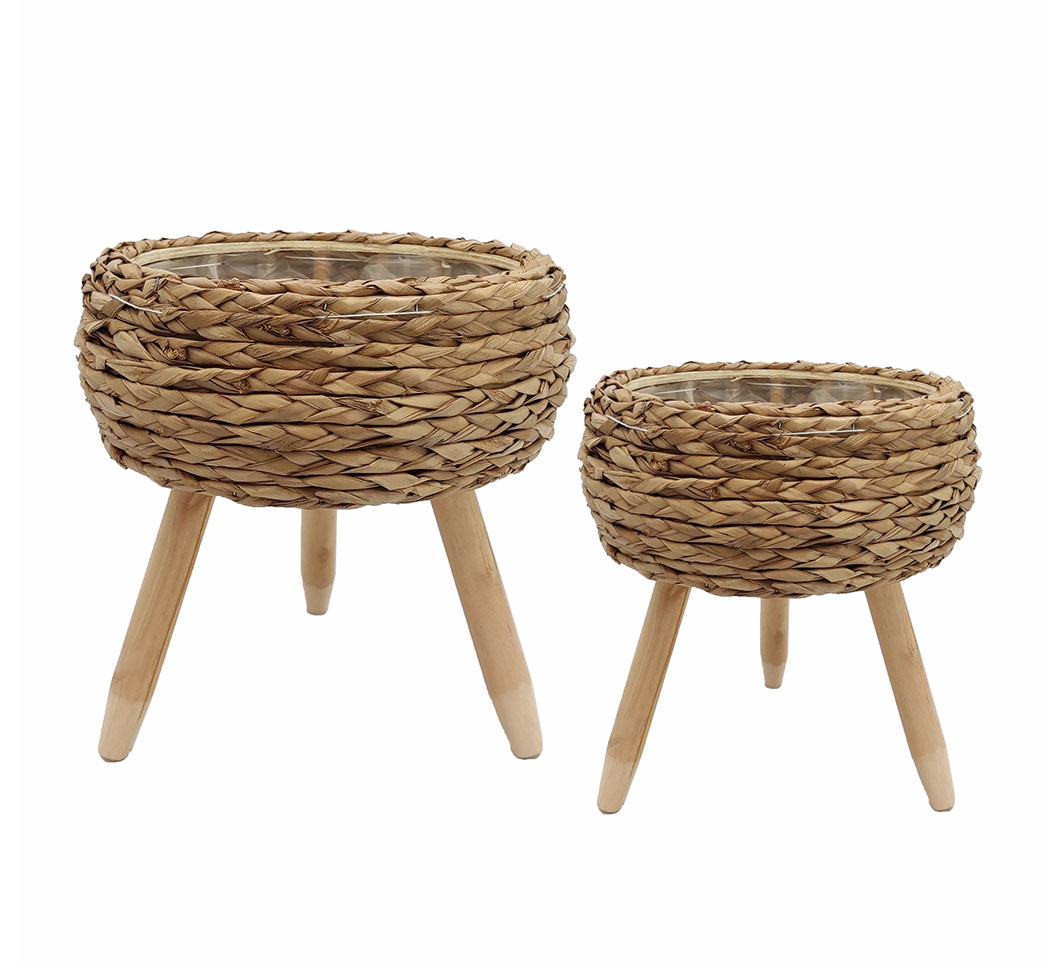 CESTI C/GAMBE S/2PZ. P.H9-20 D20 G.H11-29 D25CM.