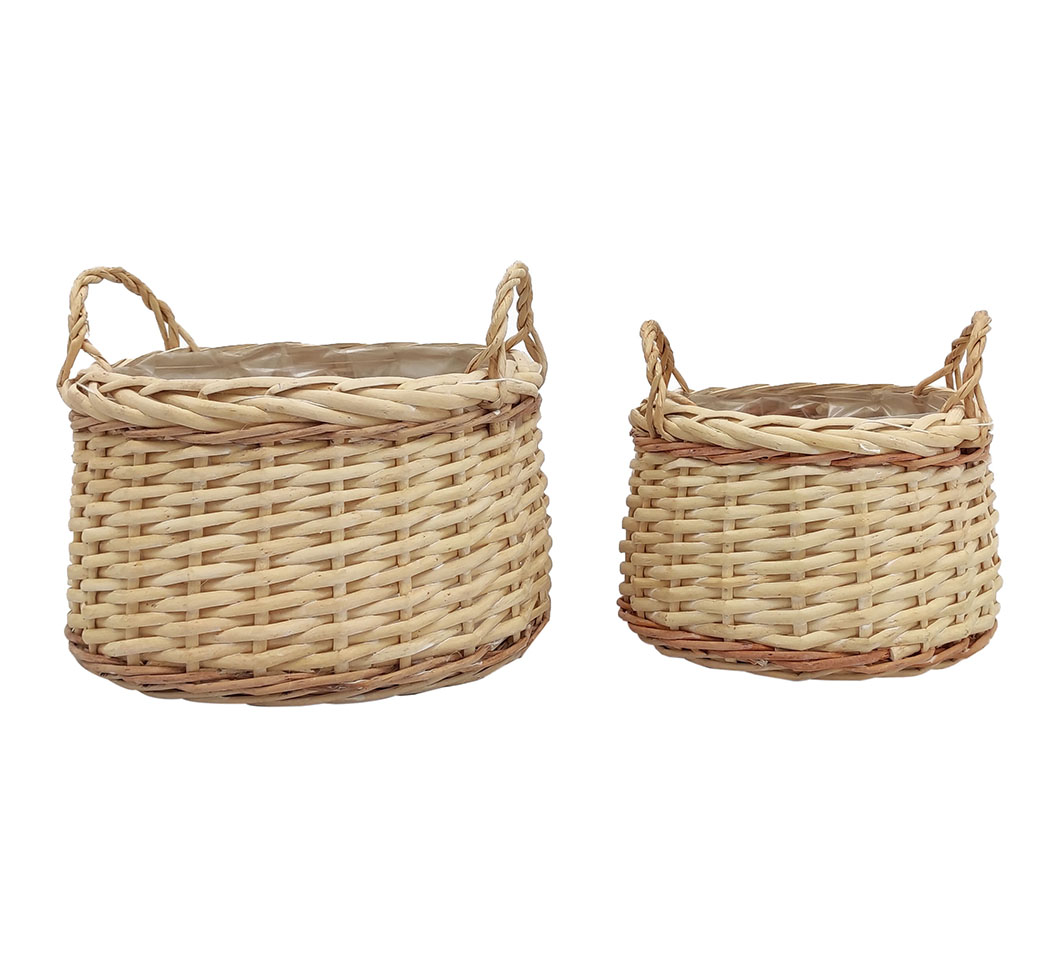 CESTI TONDI S/2PZ. BORDO VIM. H13-15 D18-23 --NETTO------