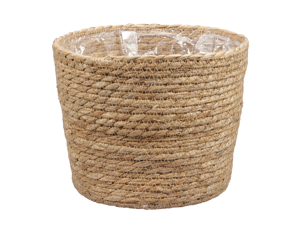 CESTO CORDA C/PLAST. H18 D22CM. NAT
