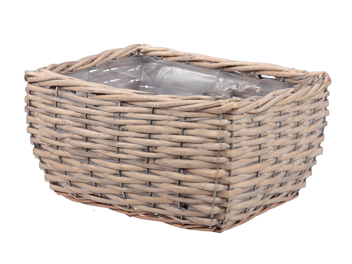CESTO VIMINI RETT. 26X19CM. GREY
