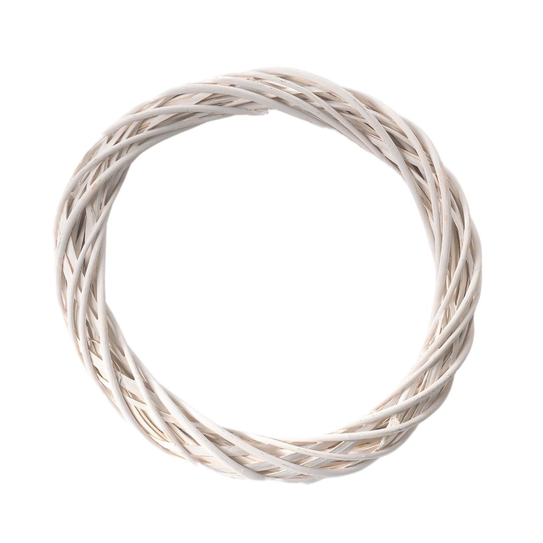 CORONA VIMINI D30CM. 3PZ. BIANCO