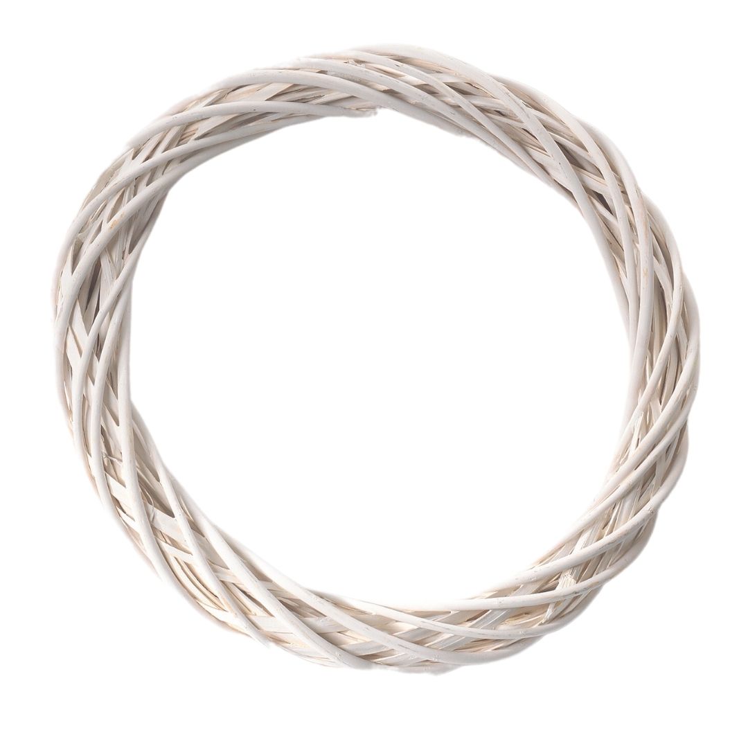 CORONA VIMINI D35CM. 2PZ. BIANCO