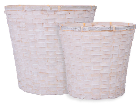 CESTO BAMBOO S/2PZ. D25-30 H23-27CM. BEIGE