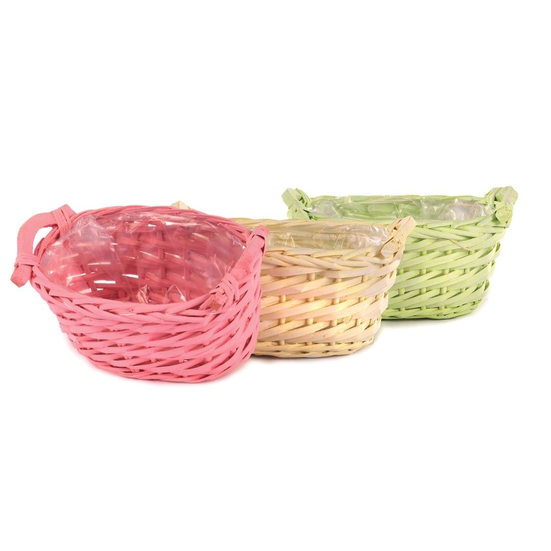 CESTO OVALE 3MIX COL.32X18 H13CM