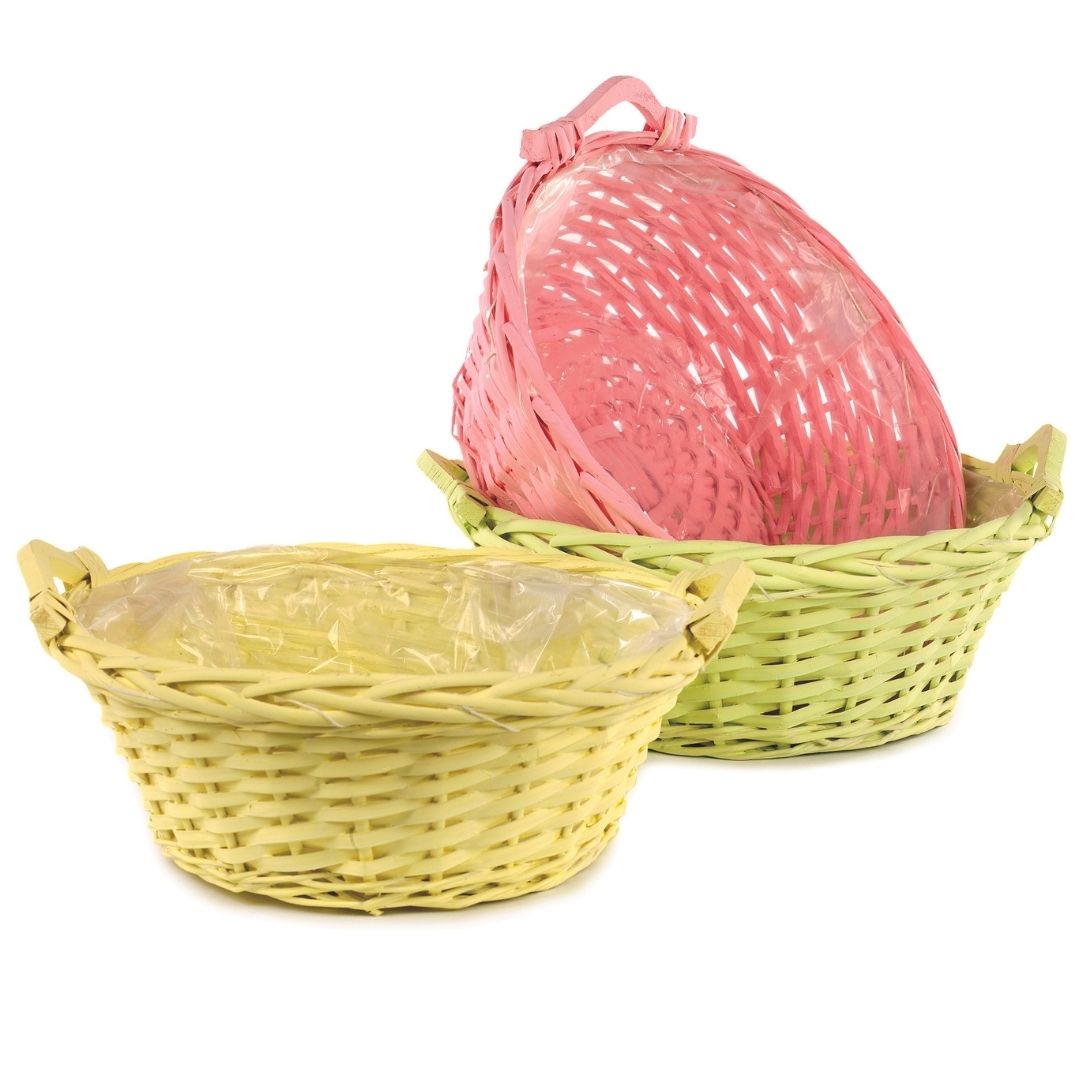 CESTO BASSO 2MAN. 3MIX COL. D.34 H13CM
