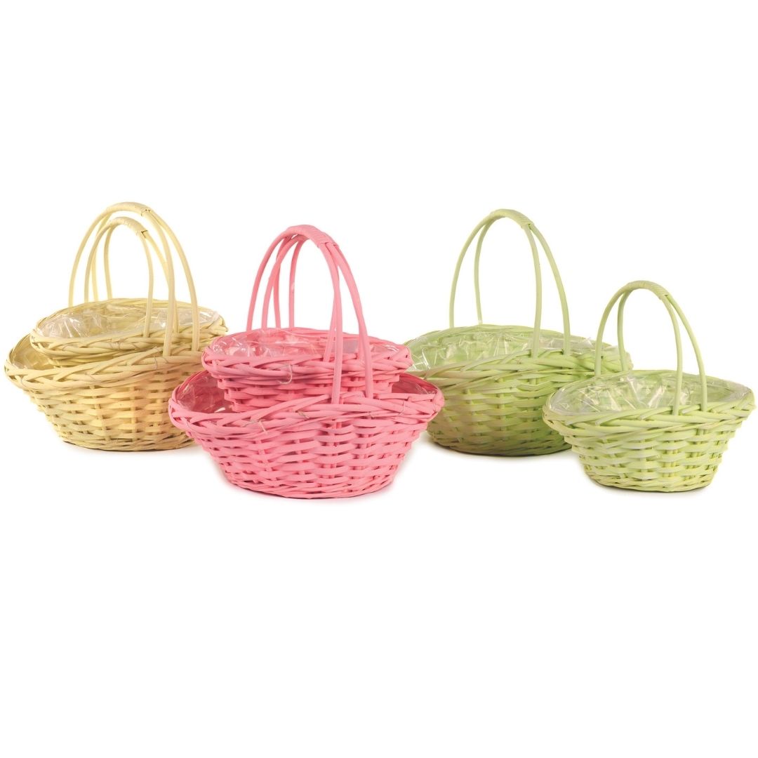 CESTO S/2 C/MAN. 22X18 H10/20 28X22 H12/25 ROSA