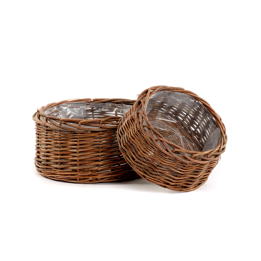 CESTO TONDO SALICE S/2PZ. D23-30 H12-15CM.