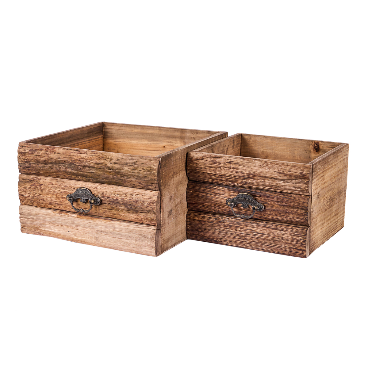 CASSETTE LEGNO S/2PZ. 23X23 H16 30X30 H18CM.