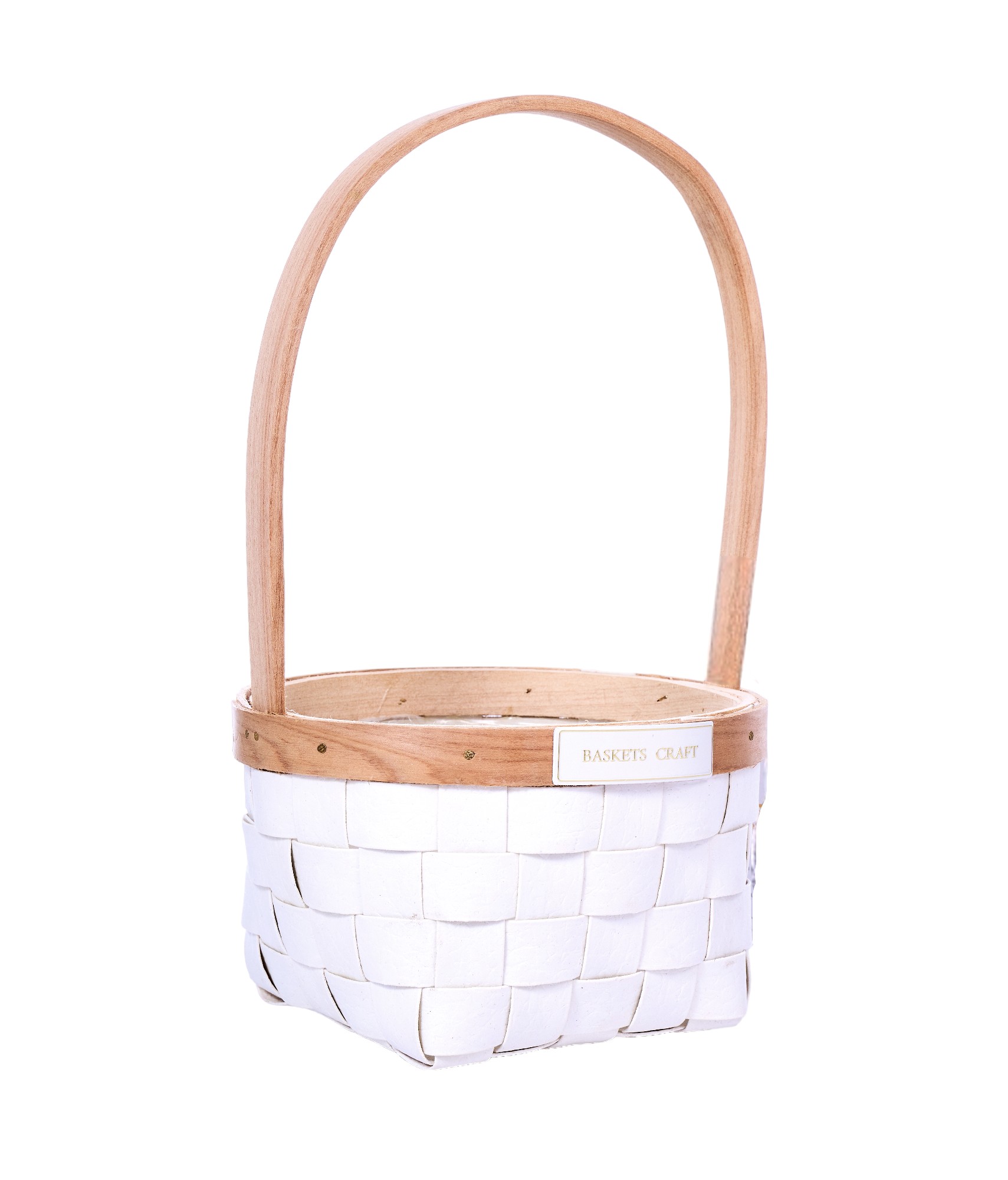 CESTO TONDO PLASTICA E LEGNO D145 H9/25CM.