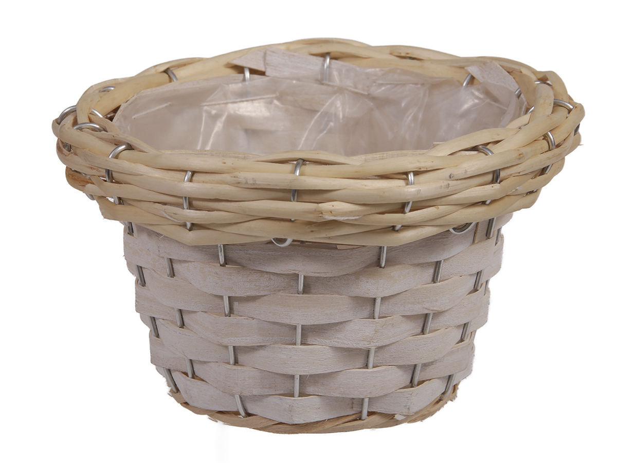 CESTO C/PLAST. D18 H10CM. BIANCO