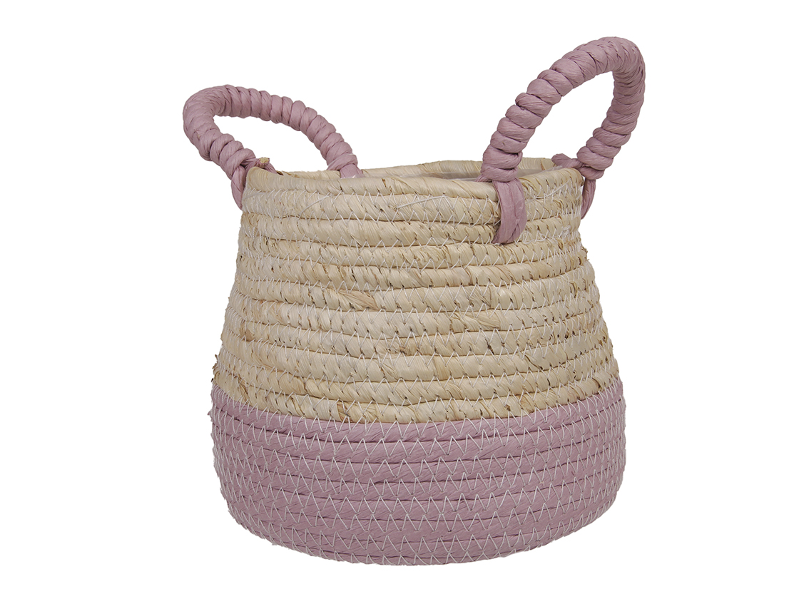 CESTO BICOL. C/MANICI D15 H14CM. LILLA
