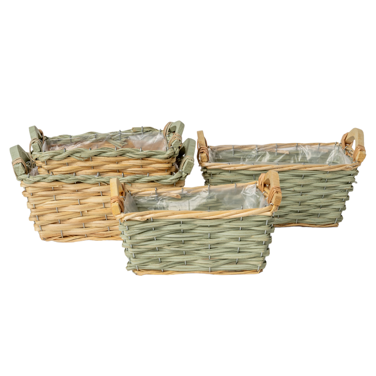 CESTO RETT.S/2PZ. 23X14 H11 26X16 H13CM. NAT.