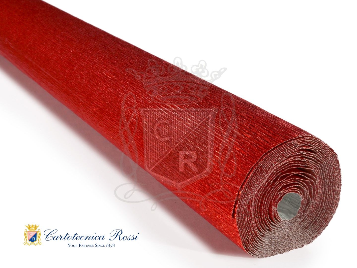CRESPATE METALL.GR180 050X25MT.ROSSO PF803