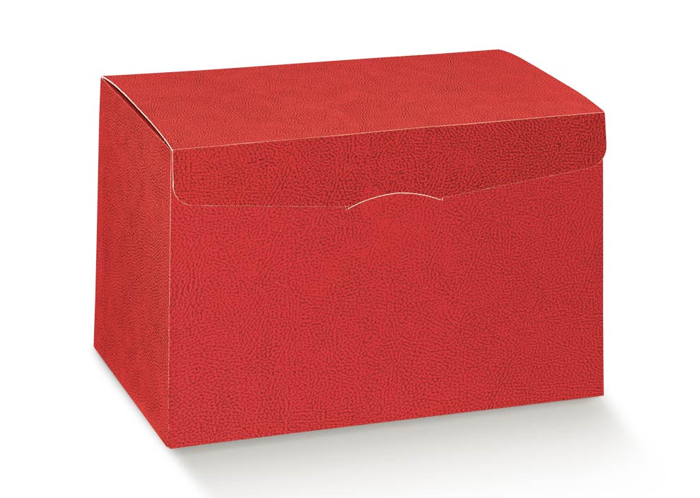 SEGRETO 30X30X24CM. PELLE ROSSA