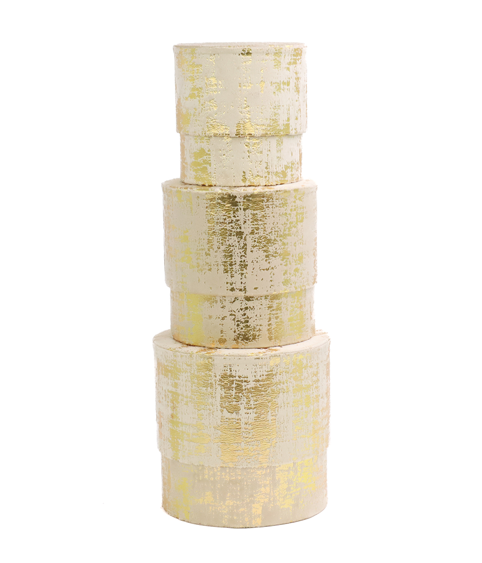 SCAT.FASHION S/3PZ. VELLUTO FOIL D12-14-16CM. ORO