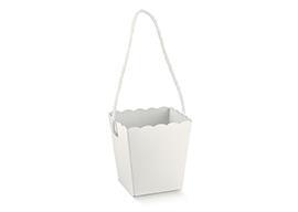 VASO C/CORD. 15X15 X18CM. BIANCO